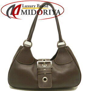 Prada Shoulder Bag Caffe Leather Brown